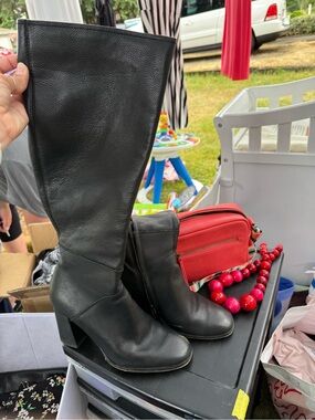 Dolce Vita Black Over-the-Knee Block Heel Boots